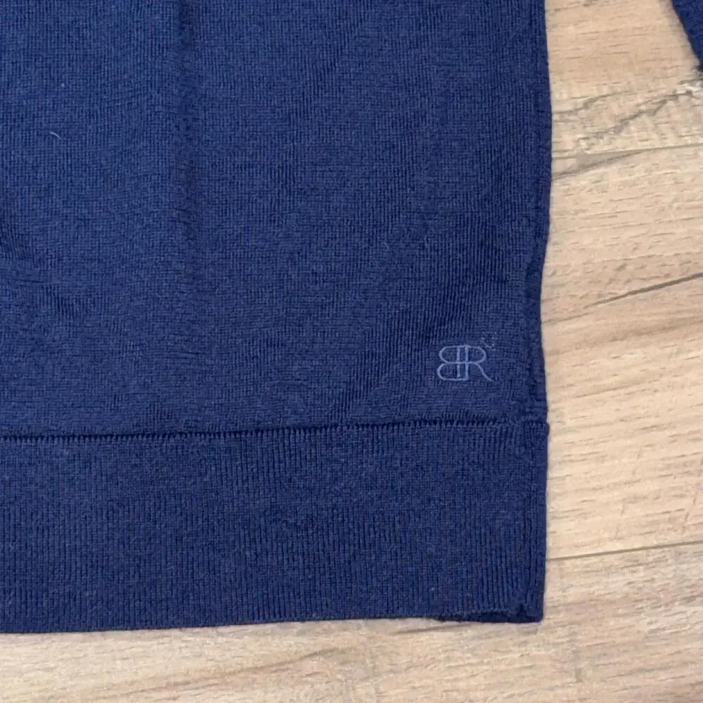 Men's‎ Banana Republic Merino Wool Sweater Large Navy Crew Neck Pullover Classic